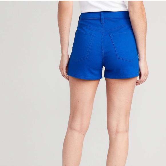 NWT OLD NAVY High-Waisted Wow Jean Shorts for Women -- 3-inch inseam Tanzanite - Picture 4 of 7